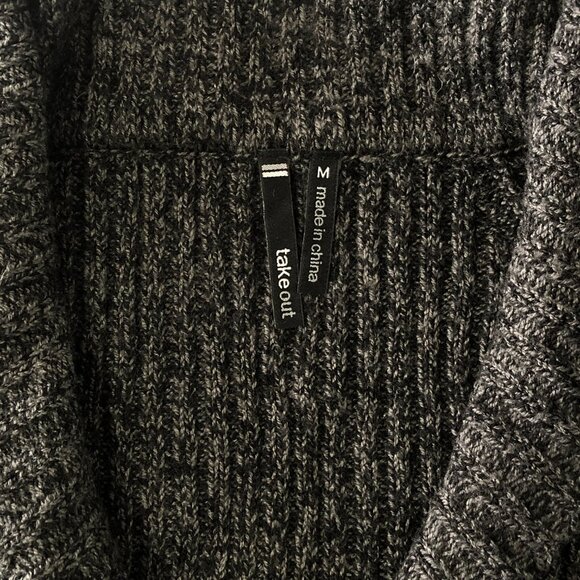 Takeout Womens Size M Gray Buttons Longline Cardigan Sweater - Picture 5 of 8